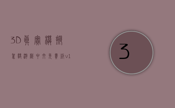 3D真实模拟驾驶游戏中文免费版v1.0(3d真实模拟驾驶学校app).